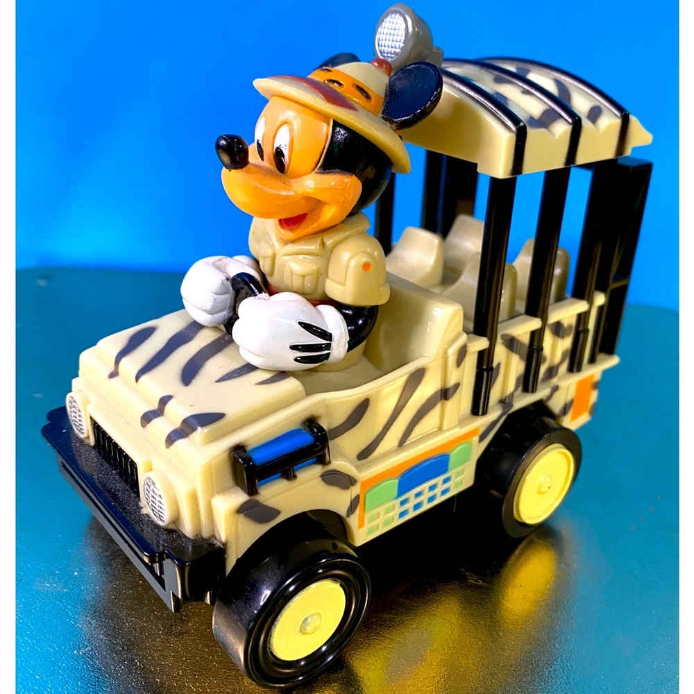 Disney Animal Kingdom Safari Adventure Mickey Mouse Driving Jeep Truck Toy 4.25”